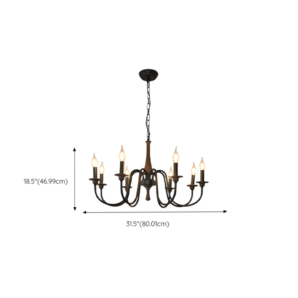 Vintage Metal Classic Candelabra Chandelier Adjustable Height