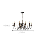 Vintage Metal Classic Candelabra Chandelier Adjustable Height