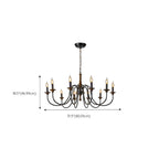 Vintage Metal Classic Candelabra Chandelier Adjustable Height