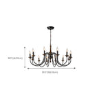 Vintage Metal Classic Candelabra Chandelier Adjustable Height