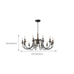 Vintage Metal Classic Candelabra Chandelier Adjustable Height