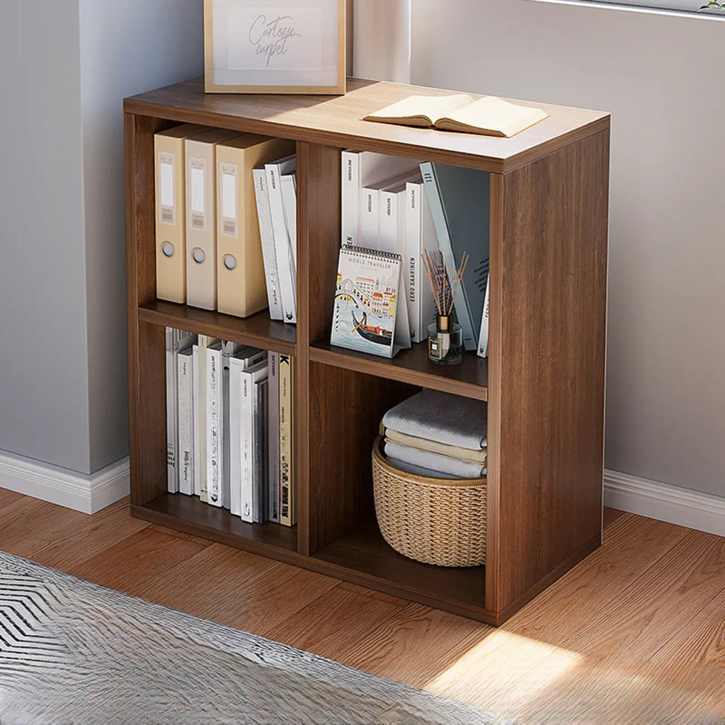 Casual White Wood Cube Horizontal Bookcase