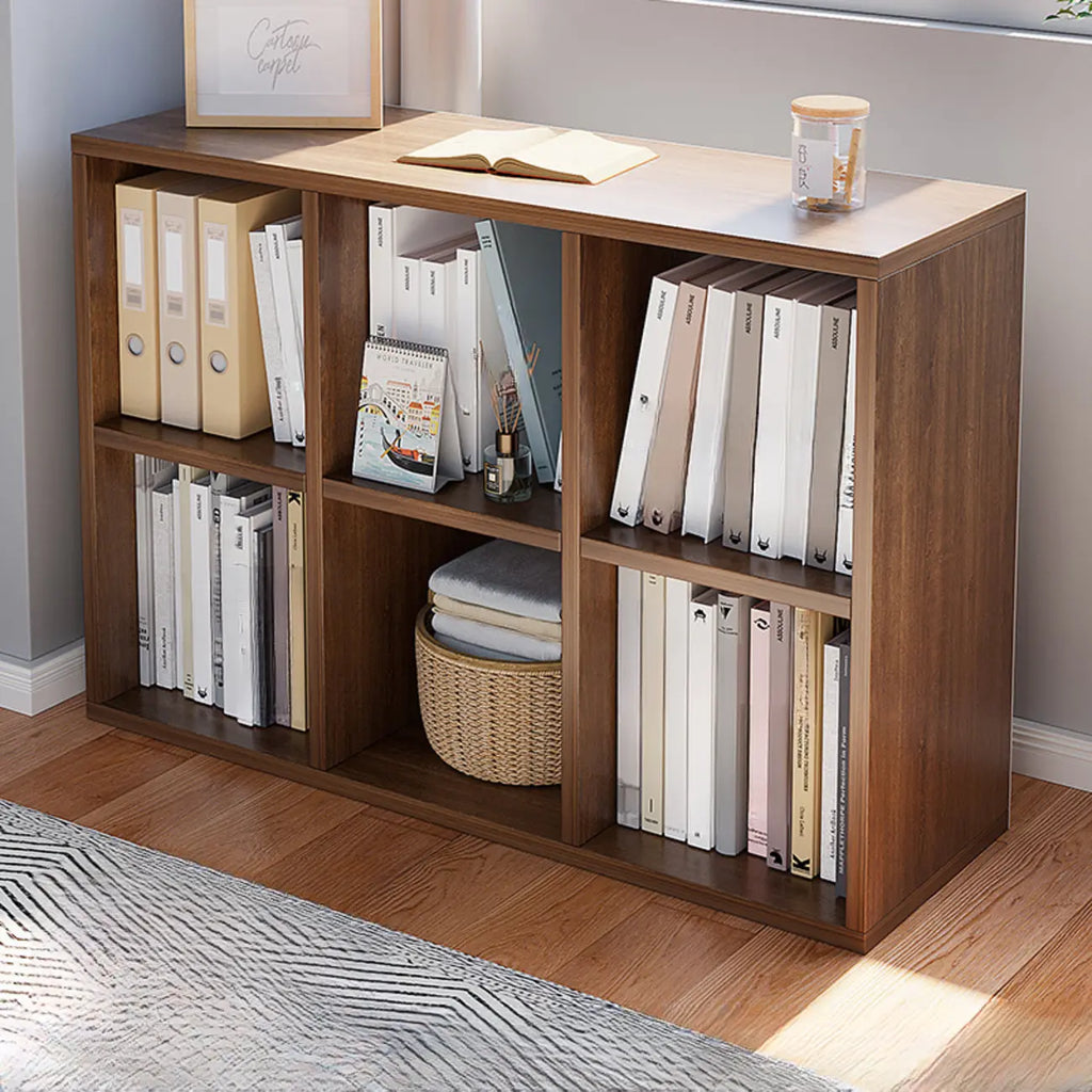 Casual White Wood Cube Horizontal Bookcase