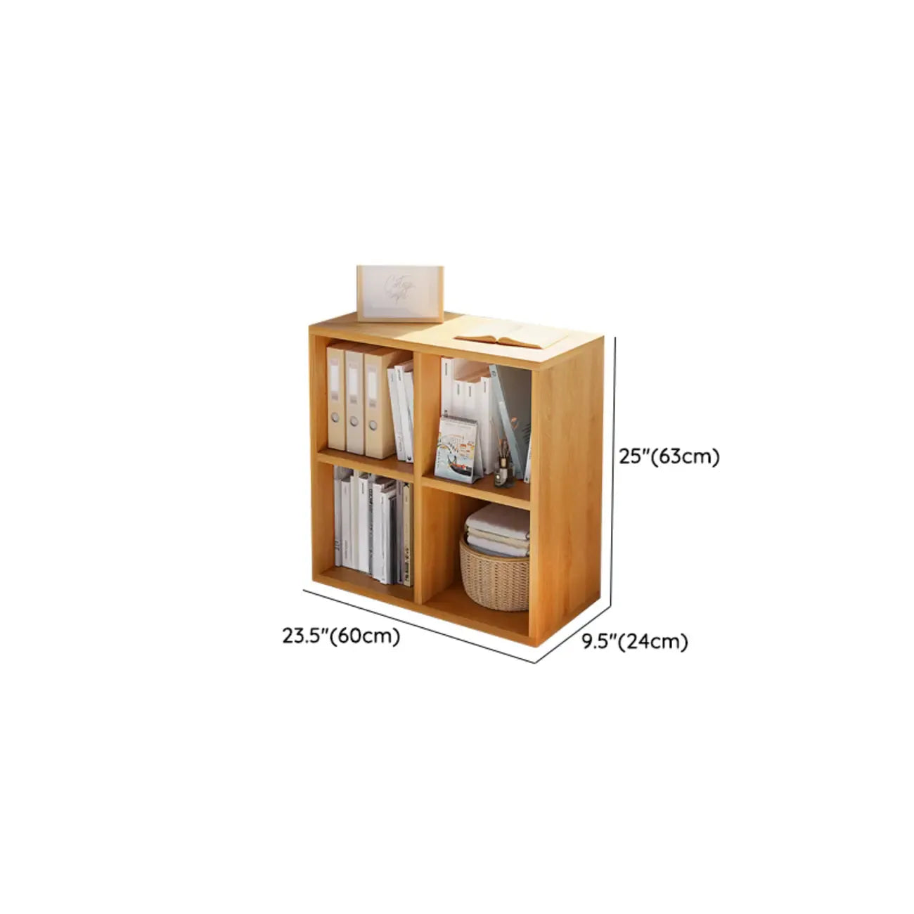 Casual White Wood Cube Horizontal Bookcase