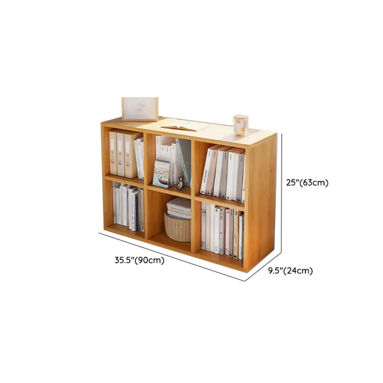 Casual White Wood Cube Horizontal Bookcase