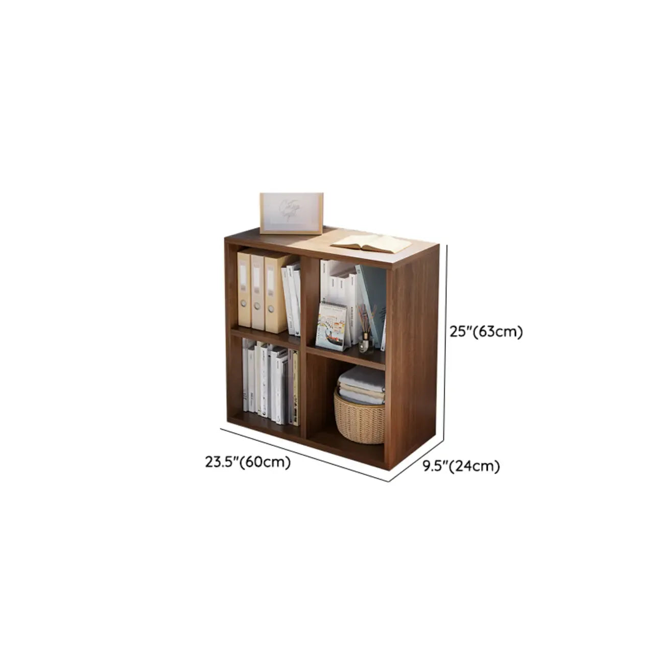 Casual White Wood Cube Horizontal Bookcase