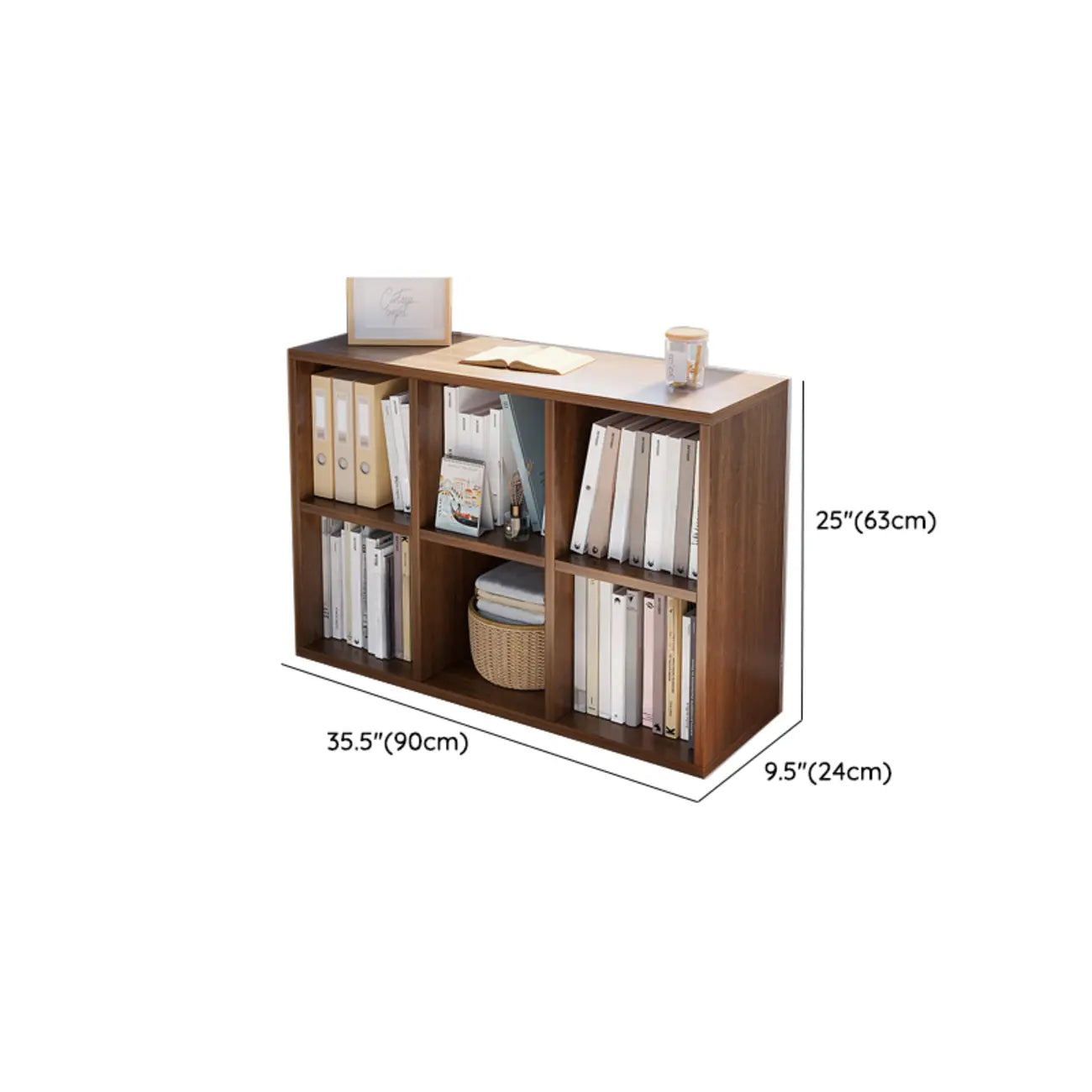 Casual White Wood Cube Horizontal Bookcase