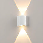 Outdoor Modern Geometric LED Wall Sconce with Dual Light