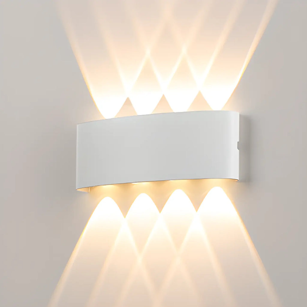 Outdoor Modern Geometric LED Wall Sconce with Dual Light