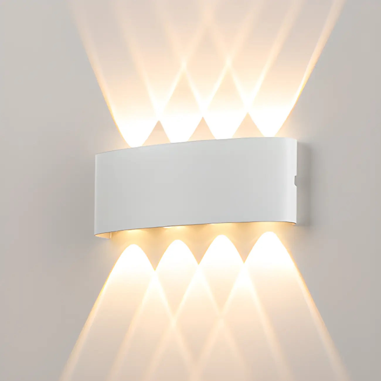 Outdoor Modern Geometric LED Wall Sconce with Dual Light