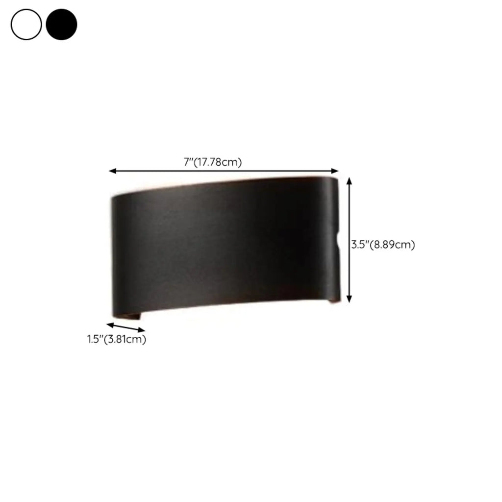 Outdoor Modern Geometric LED Wall Sconce with Dual Light