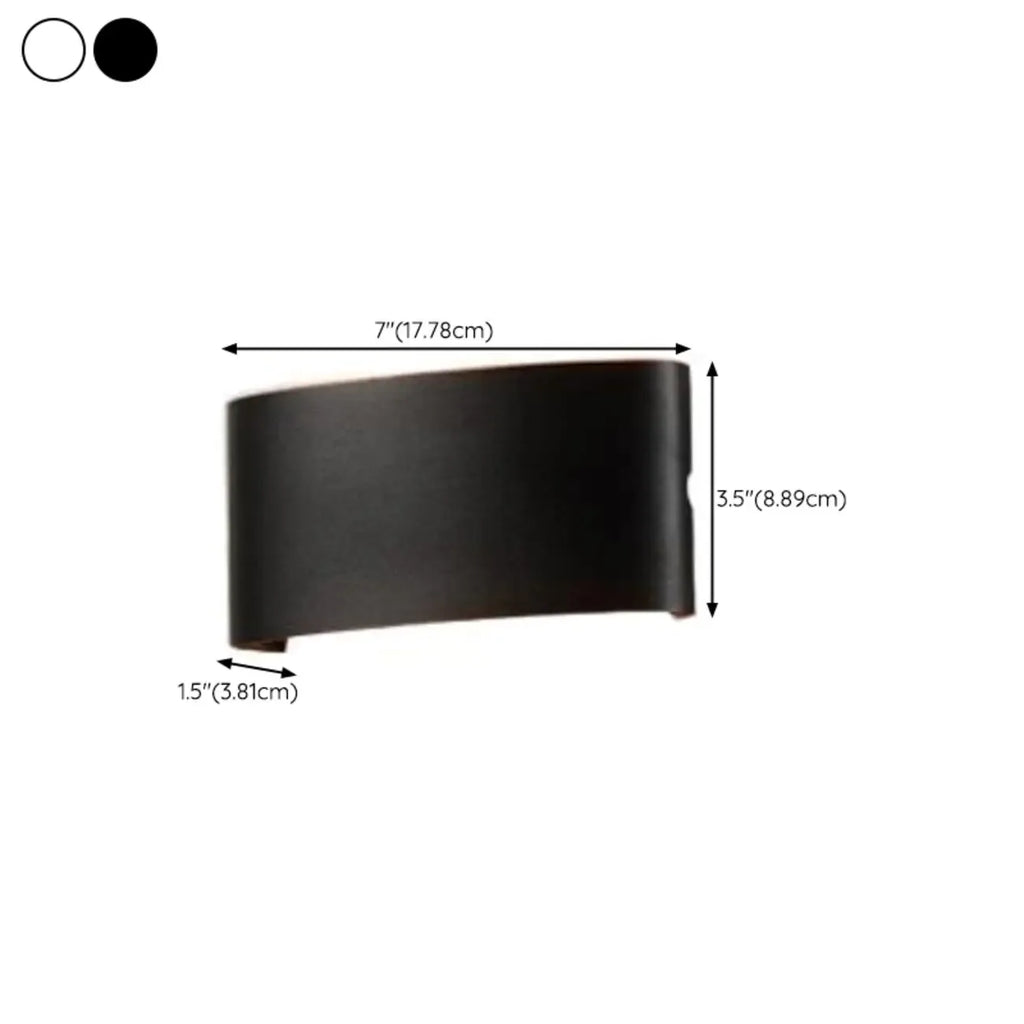 Outdoor Modern Geometric LED Wall Sconce with Dual Light
