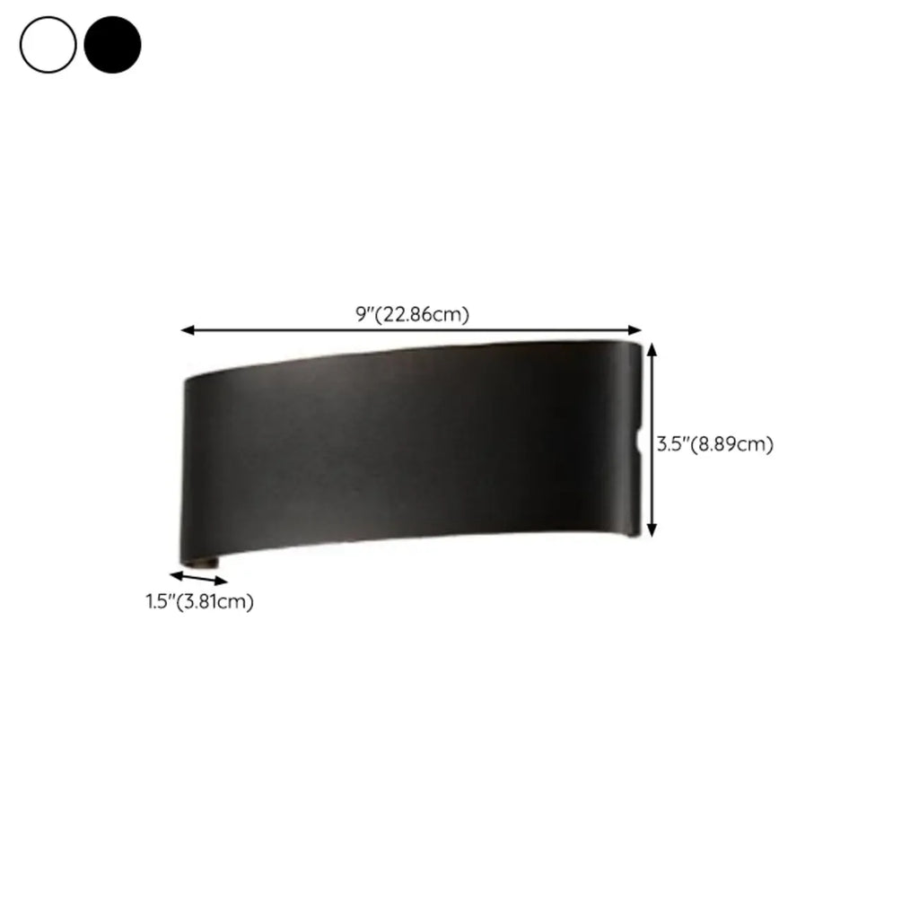 Outdoor Modern Geometric LED Wall Sconce with Dual Light