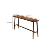 Minimalistic Cocoa Wooden Trestle Bar Tables for Home