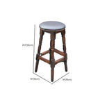 Bar Height Swivel Scandinavian Leather Bar Stools