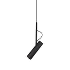 Adjustable Cylindrical Metal Black Hanging Pendant Light