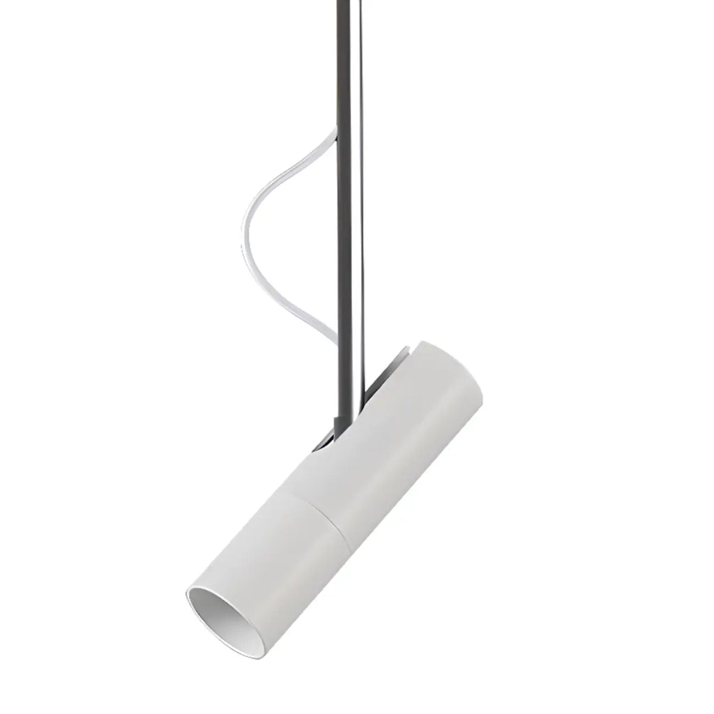 Adjustable Cylindrical Metal Black Hanging Pendant Light