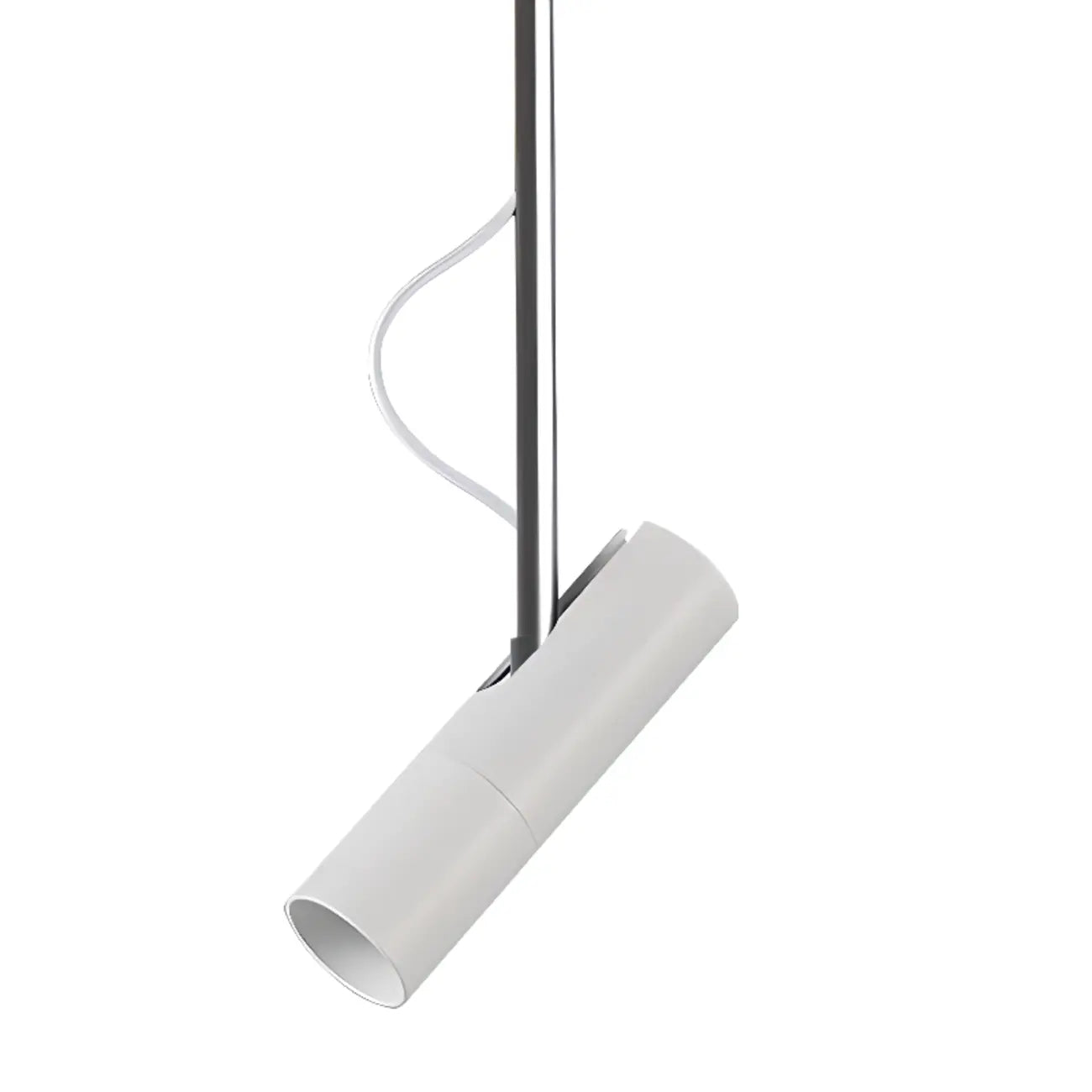 Adjustable Cylindrical Metal Black Hanging Pendant Light