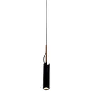 Adjustable Cylindrical Metal Black Hanging Pendant Light