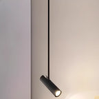 Adjustable Cylindrical Metal Black Hanging Pendant Light