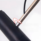 Adjustable Cylindrical Metal Black Hanging Pendant Light