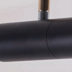 Adjustable Cylindrical Metal Black Hanging Pendant Light
