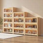 Classic Natural Finish Solid Wood 5-Shelf Display Bookcase