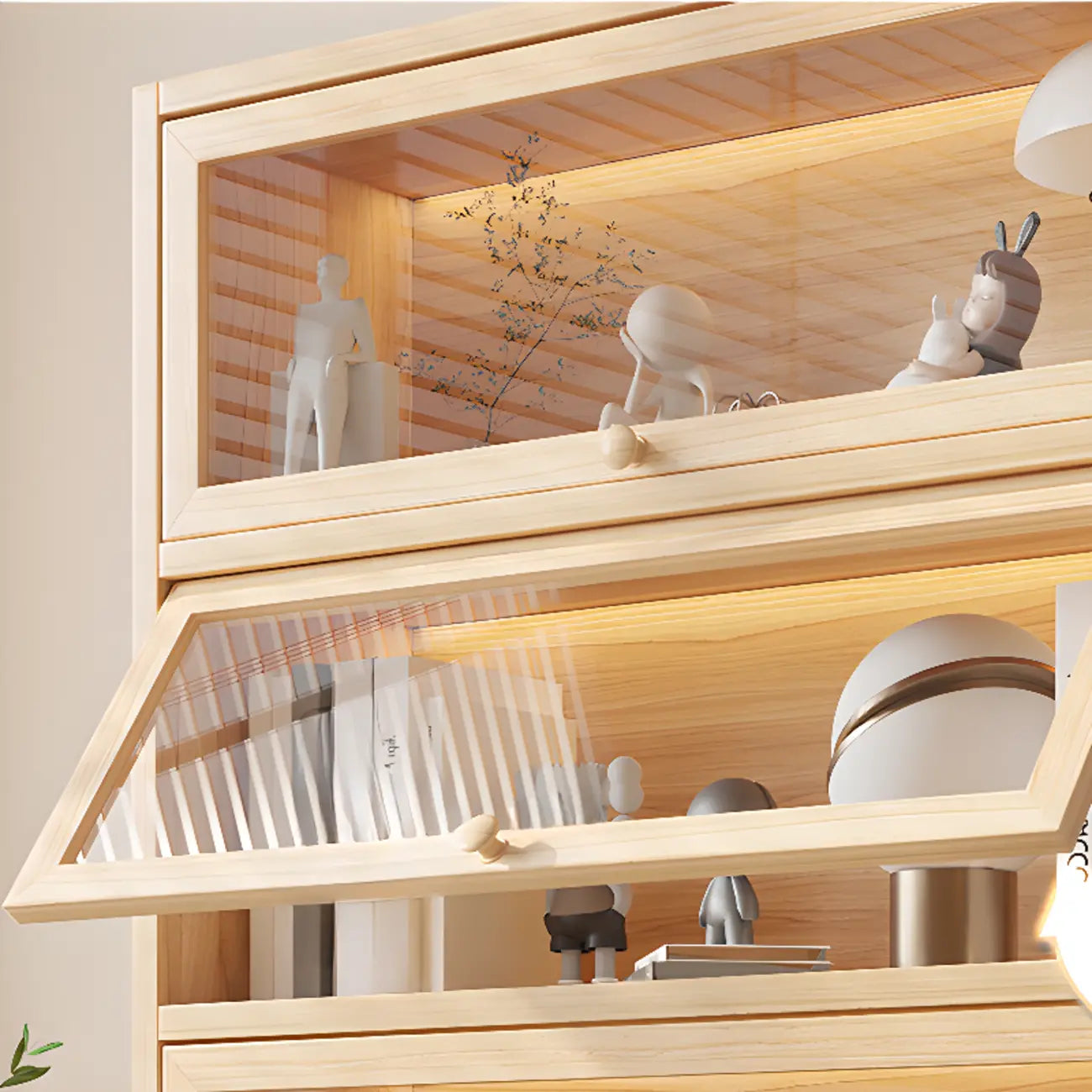 Classic Natural Finish Solid Wood 5-Shelf Display Bookcase