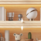 Classic Natural Finish Solid Wood 5-Shelf Display Bookcase