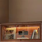 Contemporary Vertical Nut-Brown Wooden 5-Shelf Bookcase