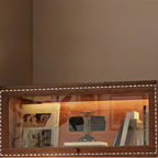 Contemporary Vertical Nut-Brown Wooden 5-Shelf Bookcase