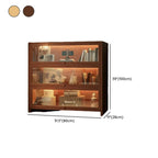 Contemporary Vertical Nut-Brown Wooden 5-Shelf Bookcase