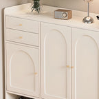 Versatile Minimalist White Wood Shoe Cabinet Adjustable