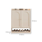 Versatile Minimalist White Wood Shoe Cabinet Adjustable
