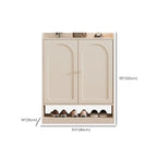 Versatile Minimalist White Wood Shoe Cabinet Adjustable