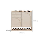 Versatile Minimalist White Wood Shoe Cabinet Adjustable