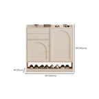 Versatile Minimalist White Wood Shoe Cabinet Adjustable