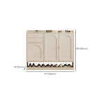 Versatile Minimalist White Wood Shoe Cabinet Adjustable