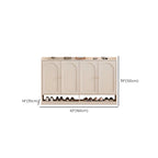 Versatile Minimalist White Wood Shoe Cabinet Adjustable