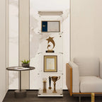 Black Adjustable Shelf Open Storage Glass Display Cabinet