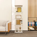 Black Adjustable Shelf Open Storage Glass Display Cabinet