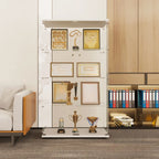 Black Adjustable Shelf Open Storage Glass Display Cabinet