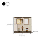 Black Adjustable Shelf Open Storage Glass Display Cabinet