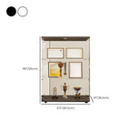 Black Adjustable Shelf Open Storage Glass Display Cabinet