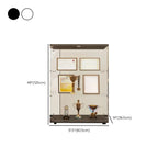 Black Adjustable Shelf Open Storage Glass Display Cabinet
