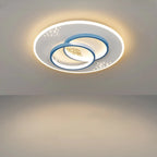 3-Light Flush Mount Ceiling Light with Dimmable & Remote