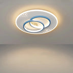 3-Light Flush Mount Ceiling Light with Dimmable & Remote