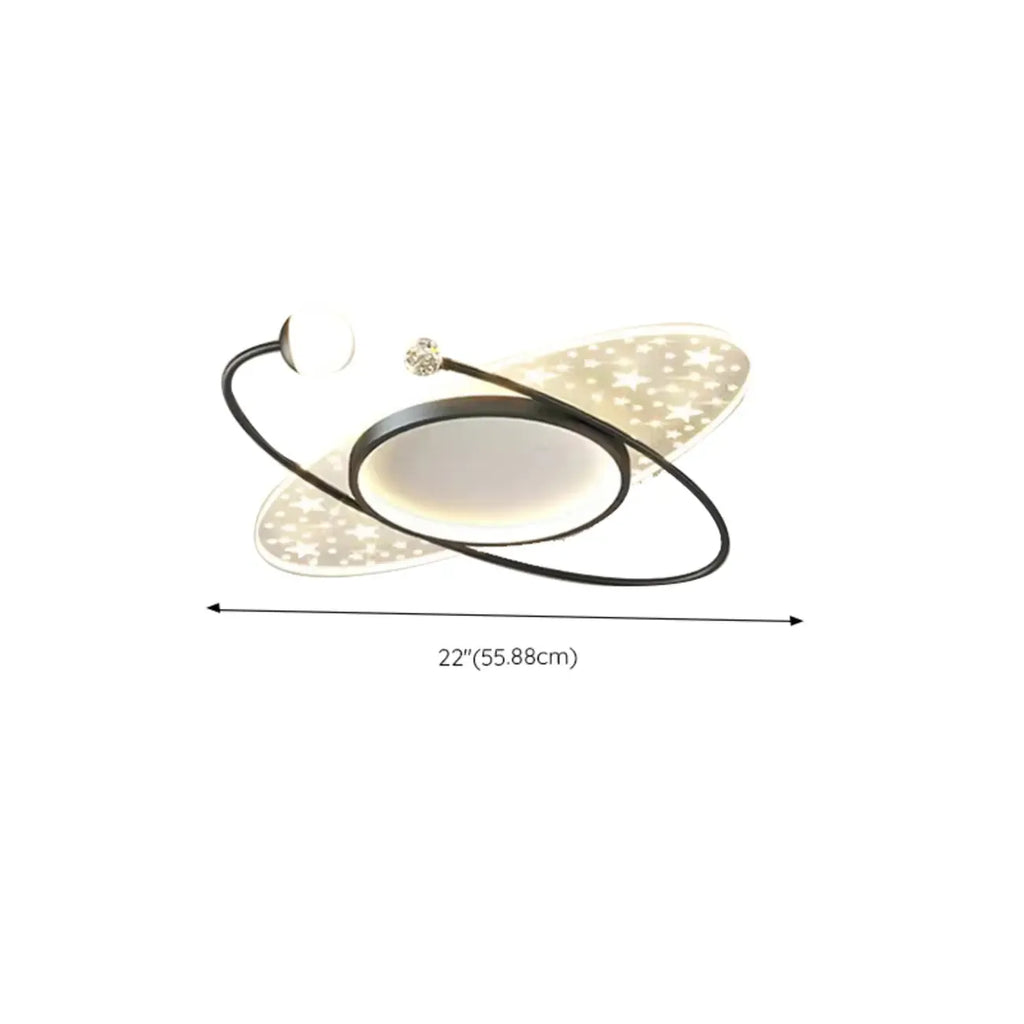 3-Light Flush Mount Ceiling Light with Dimmable & Remote