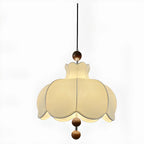 Contemporary 3/5 Lights White Fabric Indoor Pendant Light