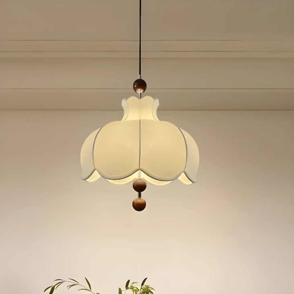 Contemporary 3/5 Lights White Fabric Indoor Pendant Light